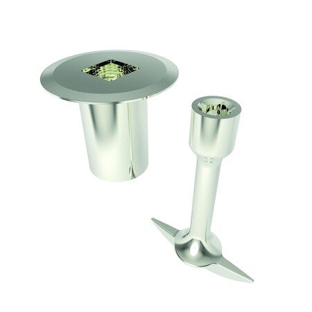 Brasstech Log Lighter Key & Flange in Polished Nickel 510/15
